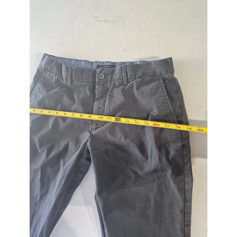 Banana Republic Mason Chino Pants Mens 32x32 Gray Slim Tapered Stretch Cotton
